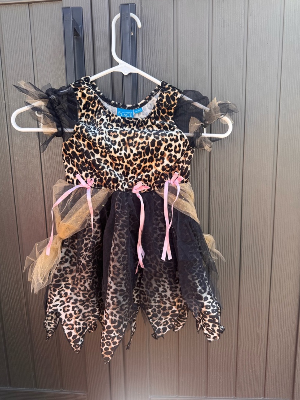 The Children's Place Leopard Tutu Costume Dress - Black & Tan size 18-24mo EUC